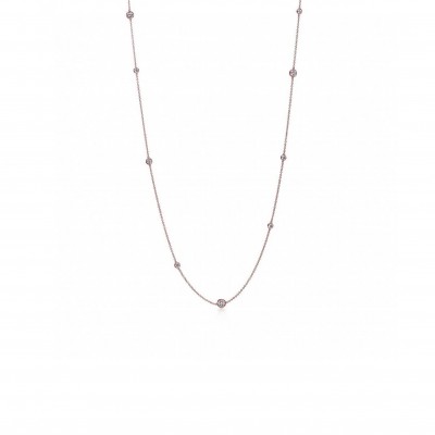 TIFFANY ELSA PERETTI® DIAMONDS BY THE YARD® SPRINKLE NECKLACE IN ROSE GOLD WITH DIAMONDS 45123178